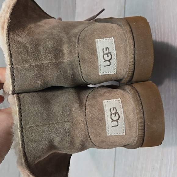Ugg Australia Women Cozy Tan Suede Shearling Boots Sz 6 - Picture 7 of 13